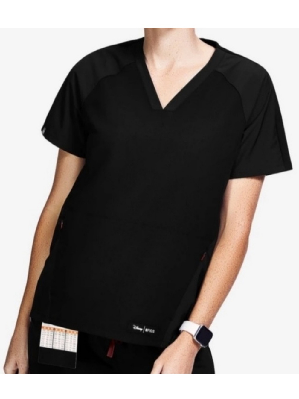 Disney Figs Scrub Top Black Size XS